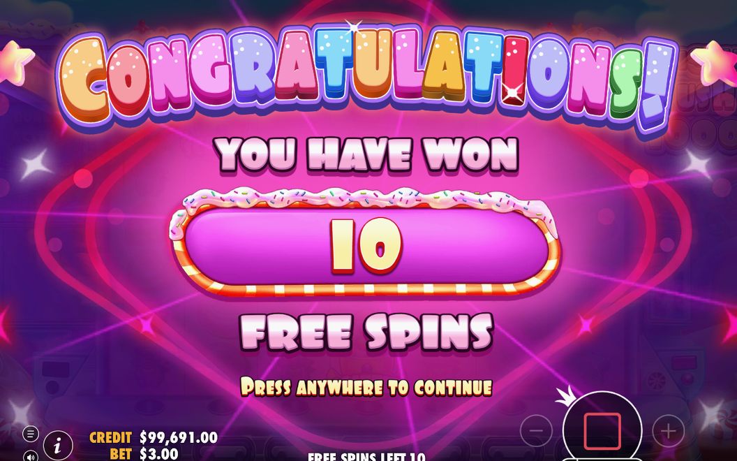 Free Spins-läget med kvarvarande snurrar på rutnätet
