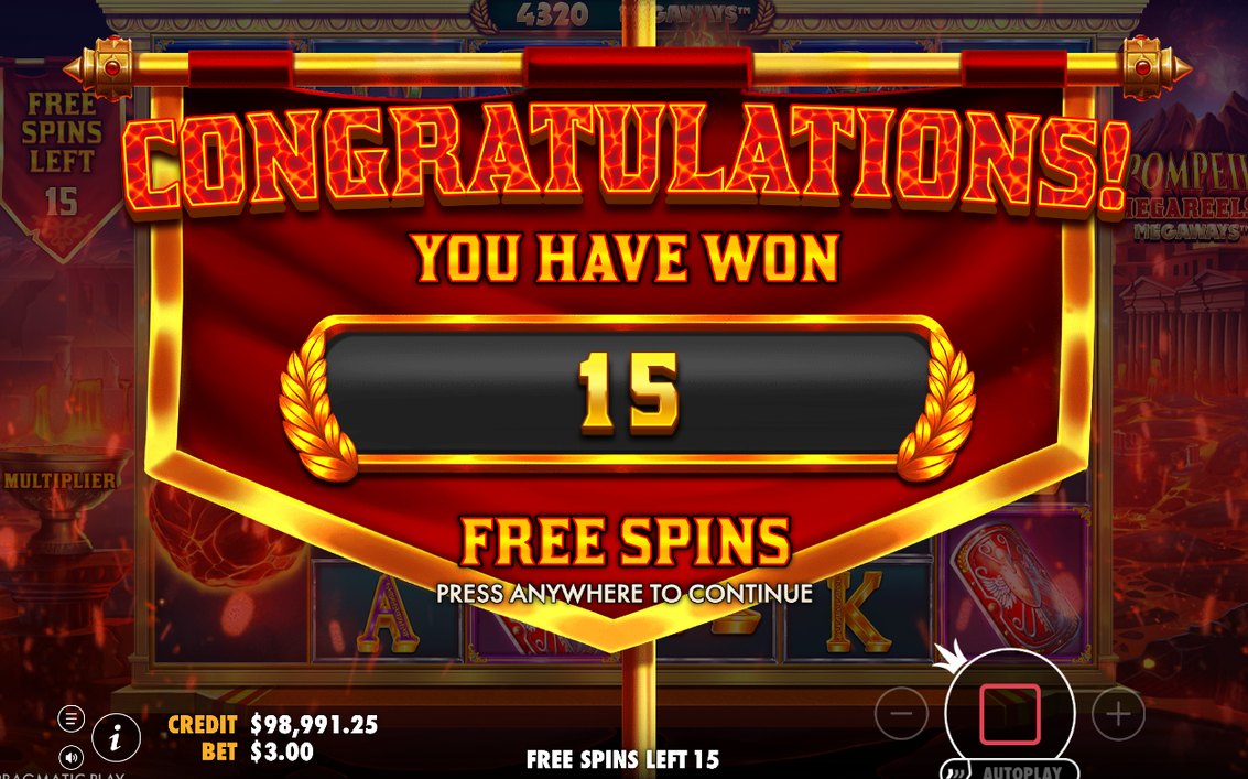Tumble-vinster multiplicerade under Free Spins