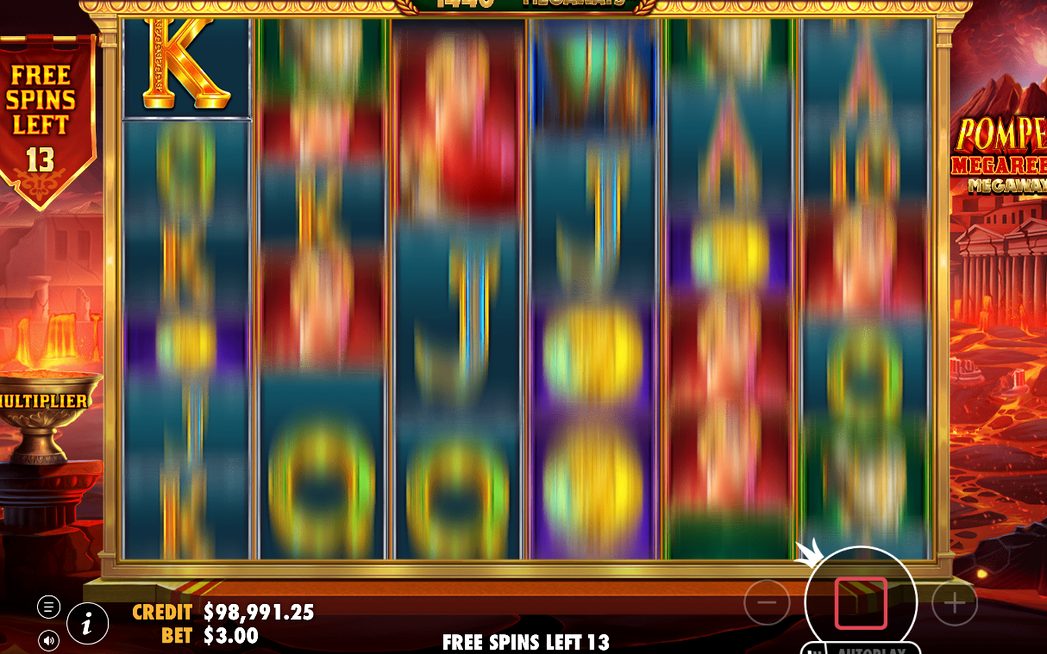 Free Spins-läget med specialrullarna aktiva
